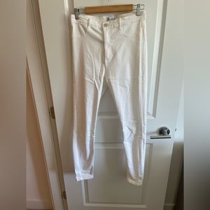 White high waist Zara skinny jeans